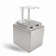Dispensatore di alta qualità in acciaio inossidabile - Pompazione per cucina - Dispensatore domestico - Contenitore rimovibile - Sostenibile - Per ketchup/ miele - Pompa per salse