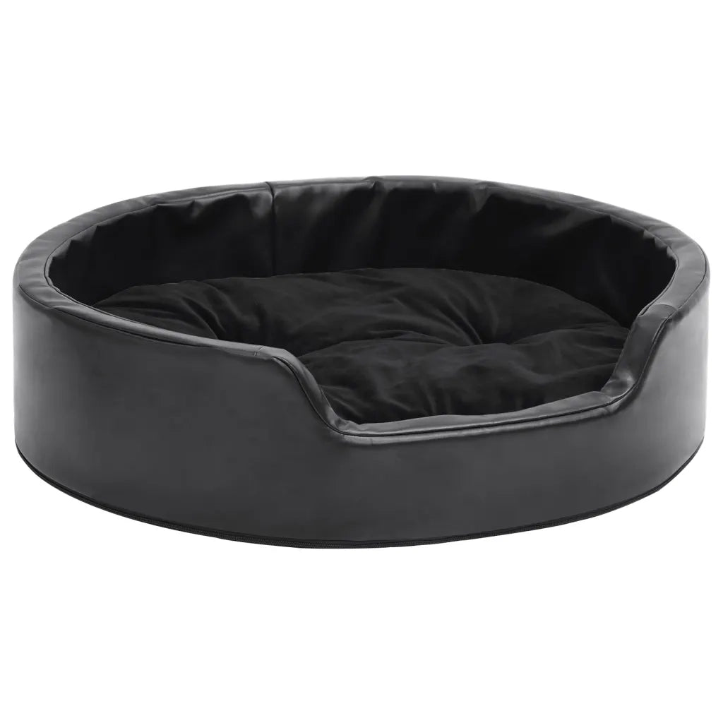 Lettino per Cani Nero 69x59x19 cm in Peluche e Similpelle 171261