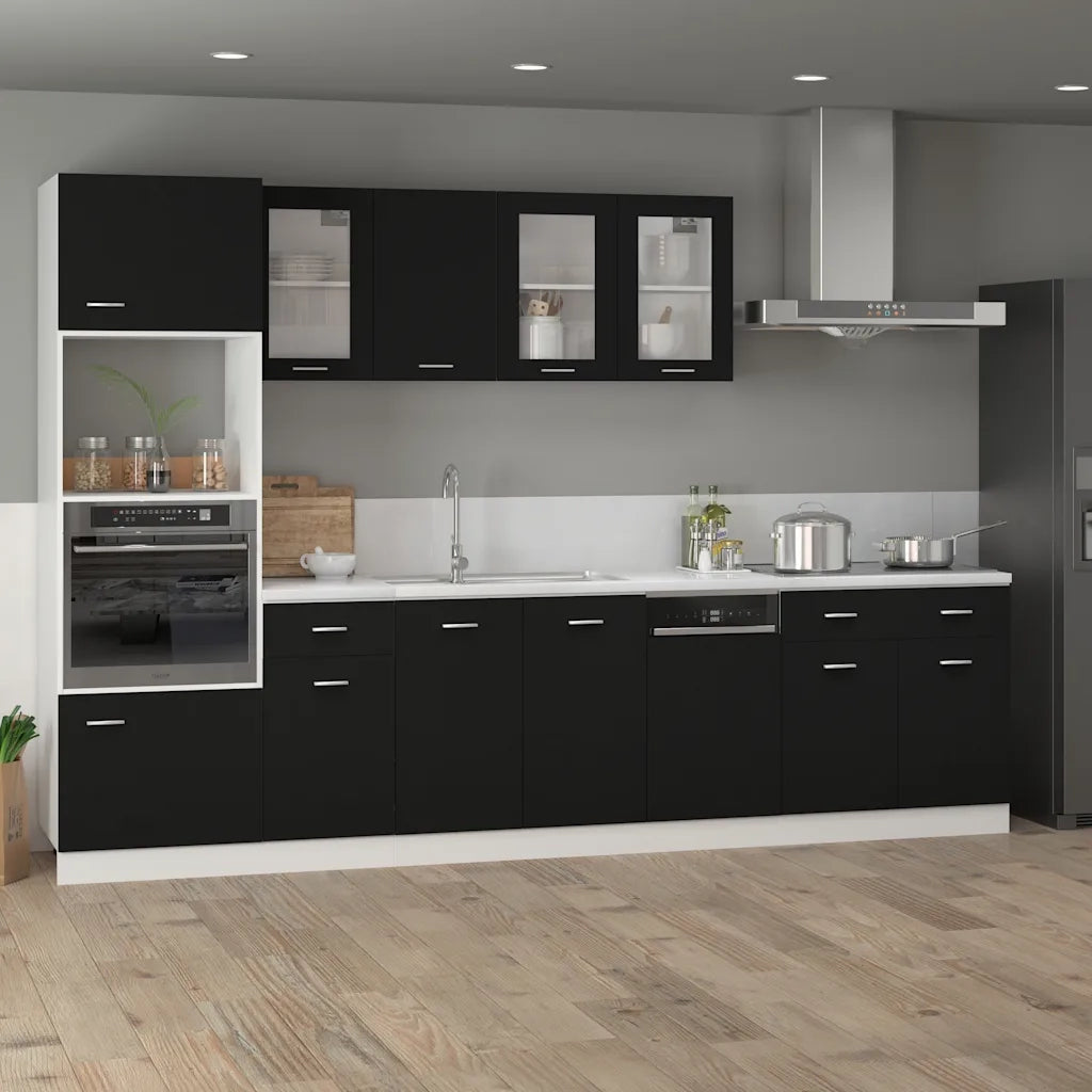 Pensile da cucina | Mobile Inferiore Cassetto ¡°Lyon¡± Nero 80x46x81,5 cm
