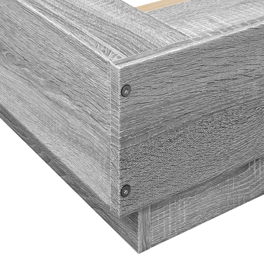 Giroletto Luci LED Grigio Sonoma 150x200 cm Legno Multistrato 3281096
