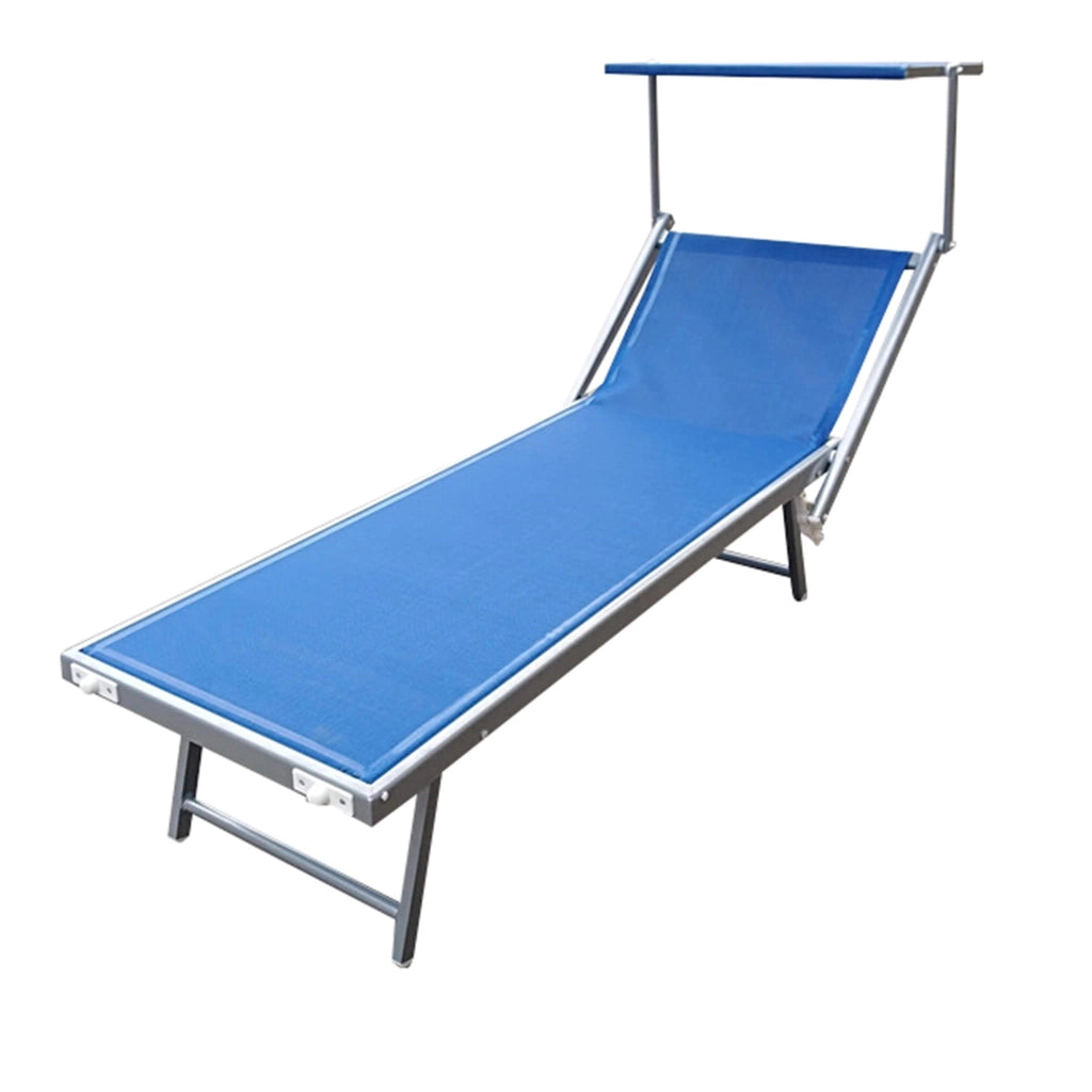 Lettino prendisole in acciaio e textilene - BEATRICE