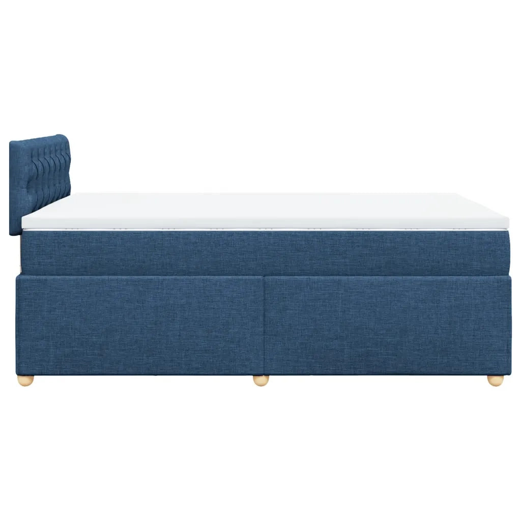Giroletto a Molle con Materasso Blu 120x200 cm in Tessuto