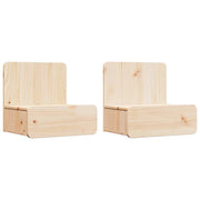 Set di 2 Comodini | Armadio da Notte | Mobiletto da notte Marrone 44 x 32,5 x 40 cm Legno di pino massello