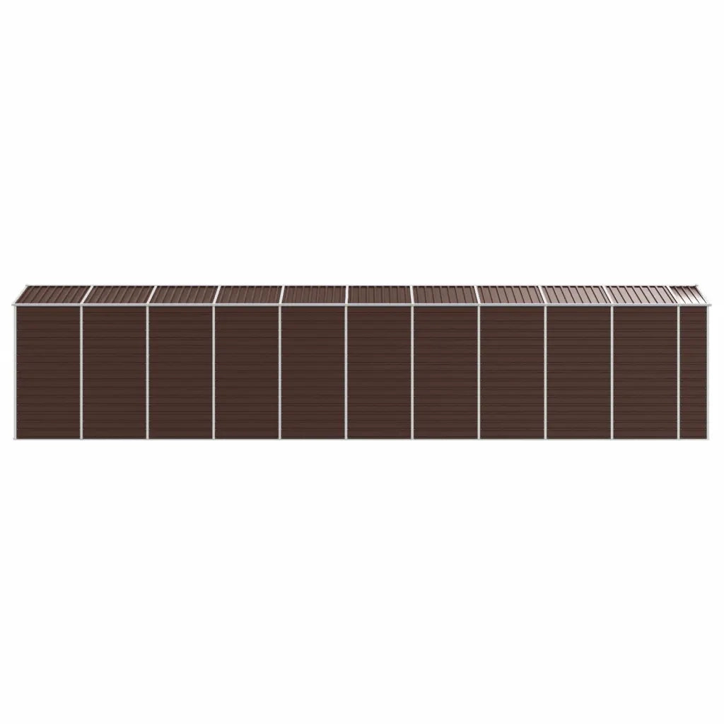 Capanno da Giardino Marrone 191x895x198 cm in Acciaio Zincato 3188273