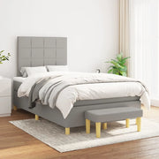 Giroletto a Molle con Materasso Grigio Chiaro 120x200cm Tessuto cod mxl 59985