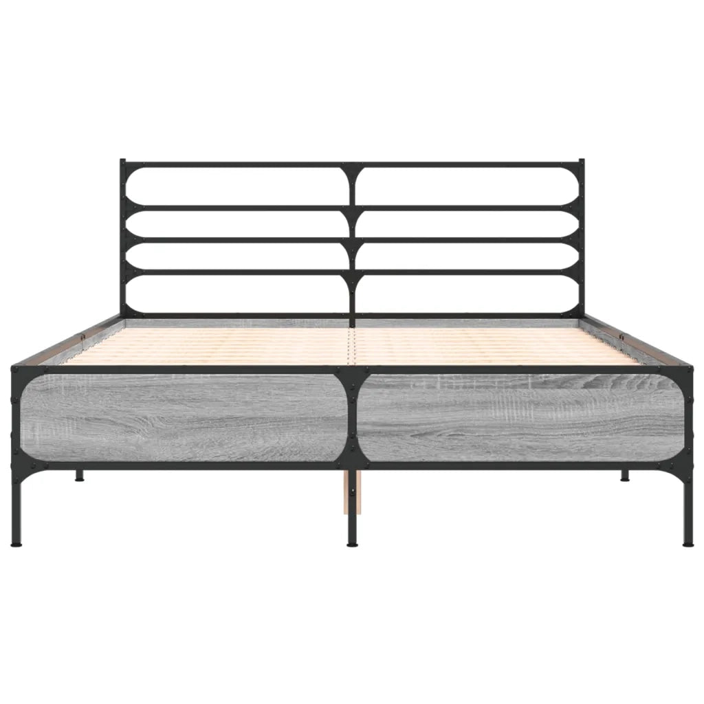 Giroletto Grigio Sonoma 140x190 cm in Legno Multistrato Metallo