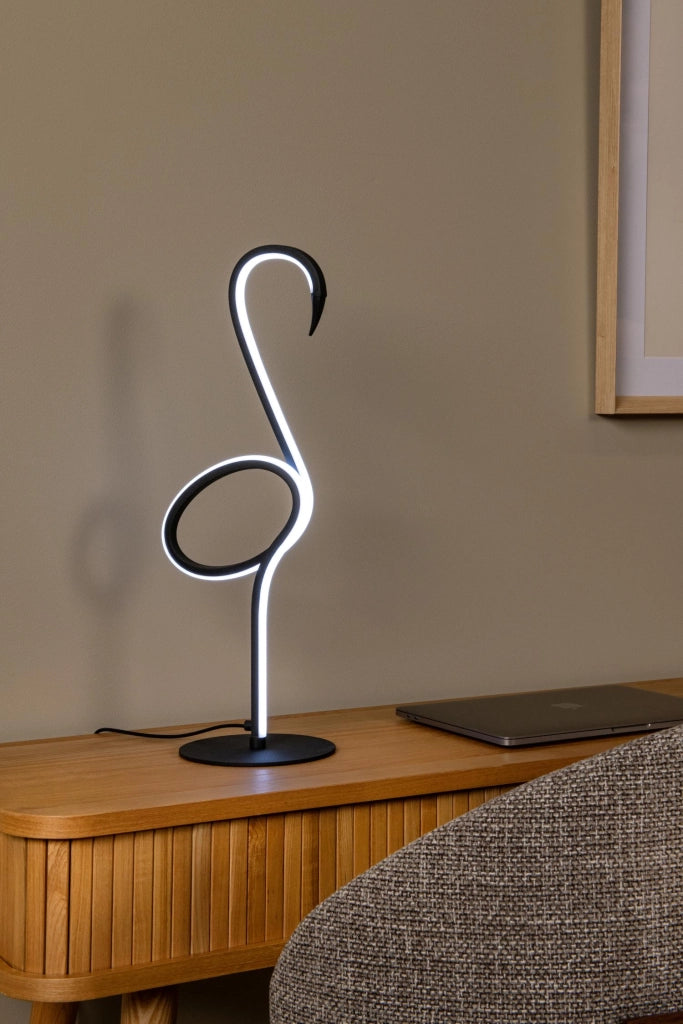 Lampada da tavolo LED RGB nera alluminio FLAMINGO Lucide
