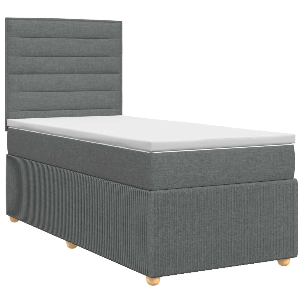 Letto box spring con materasso Grigio Scuro 80 x 200 cm Tessuto 3454257