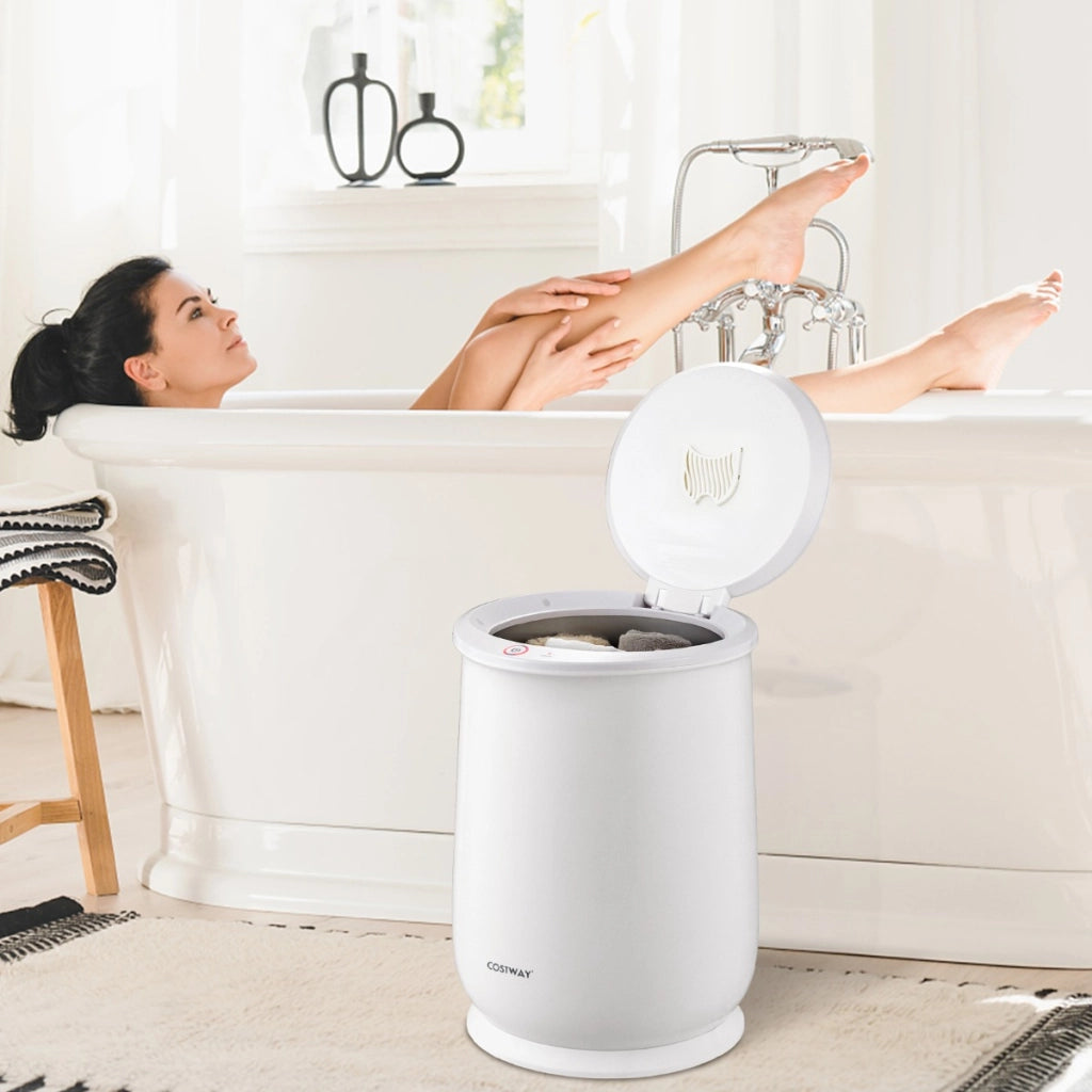 Scalda asciugamani secchio grande da 21L, Riscaldatore da bagno per asciugamani oversize e coperte Bianco