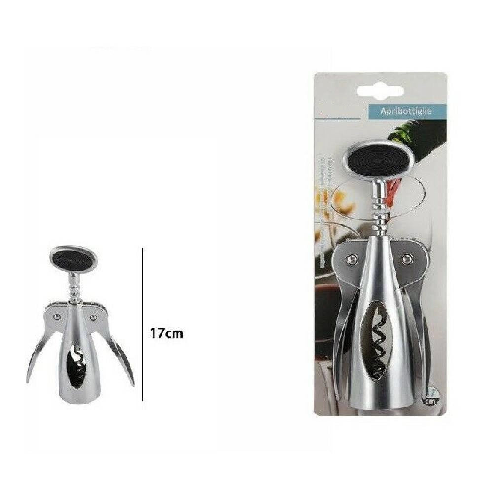 Trade Shop - Cavatappi Apribottiglie Professionale Acciaio Inox Professionale Vino 66256 -
