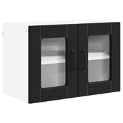 Pensile da cucina | Mobile in vetro da parete PORTO Nero 60 x 31 x 40 cm