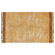 Tappeto moderno in viscosa con frange 140 x 200 cm arancione stile moderno contemporaneo camera da letto soggiorno
