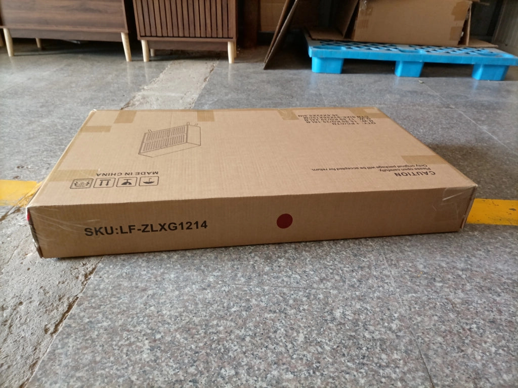 Scarpiera stretta color noce 60 cm con 2 cassetti a ribalta e ripiano aperto