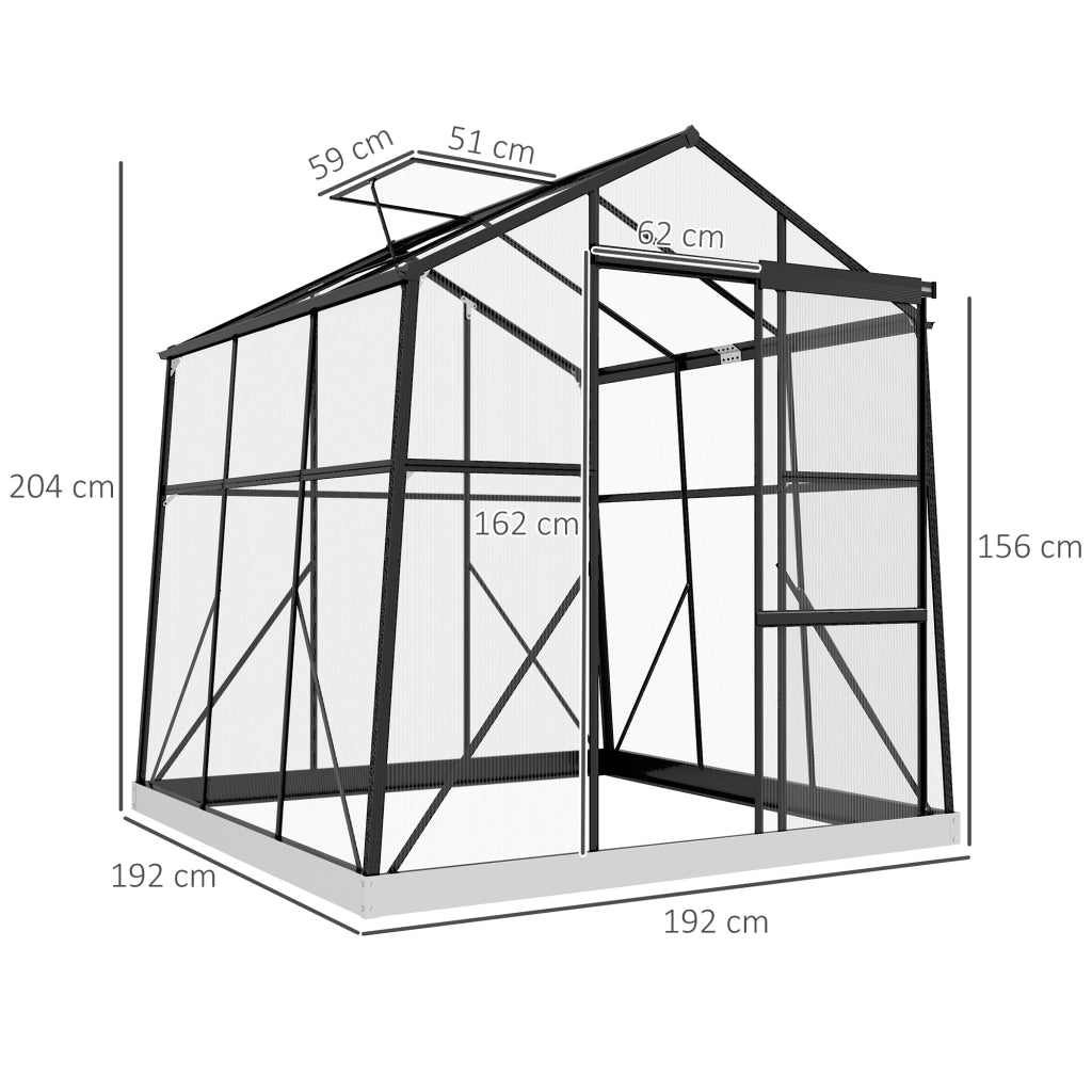 Serra da Giardino ¨C Xylo ¨C 192x192x203 cm, Nero, Resistente alle Intemperie