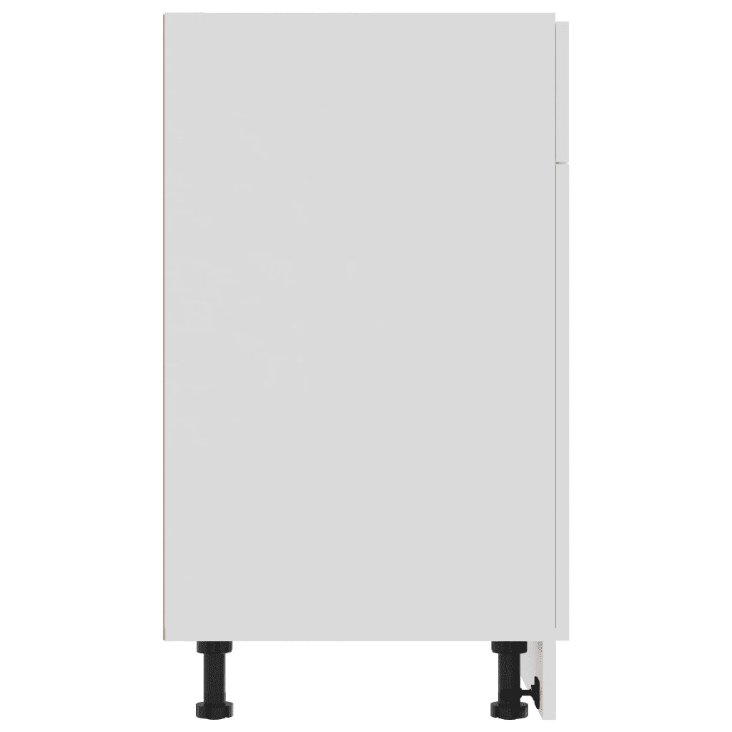 Mobiletto con cassetti moderno 80 x 46 x 81 cm design pratico contenitore per cucina legno composito bianco 02_0047666