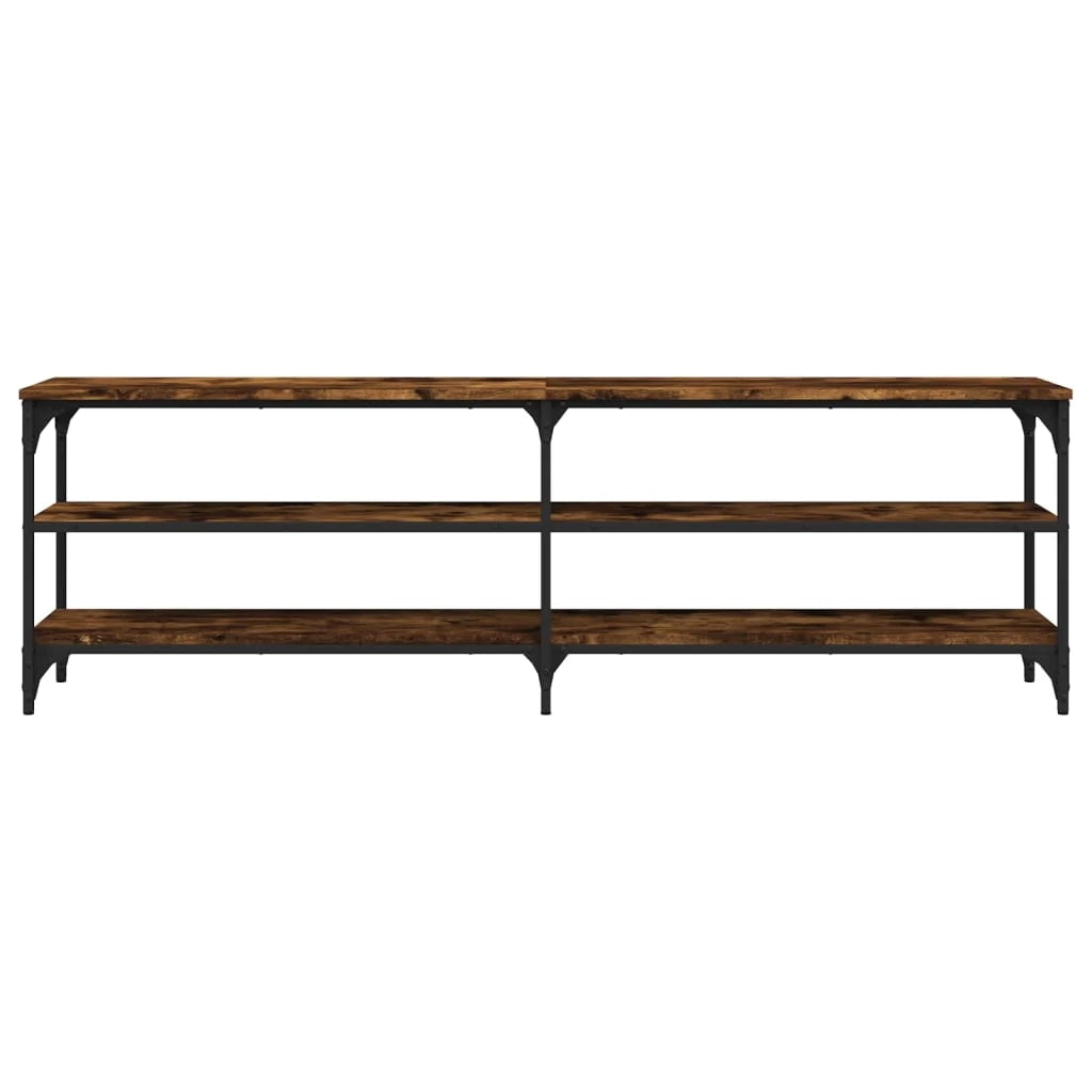 Mobile TV multimediale scaffale TV credenza TV sala da pranzo soggiorno camera da letto rovere affumicato 160 x 30 x 50 cm legno ingegnerizzato marrone 02_0027349