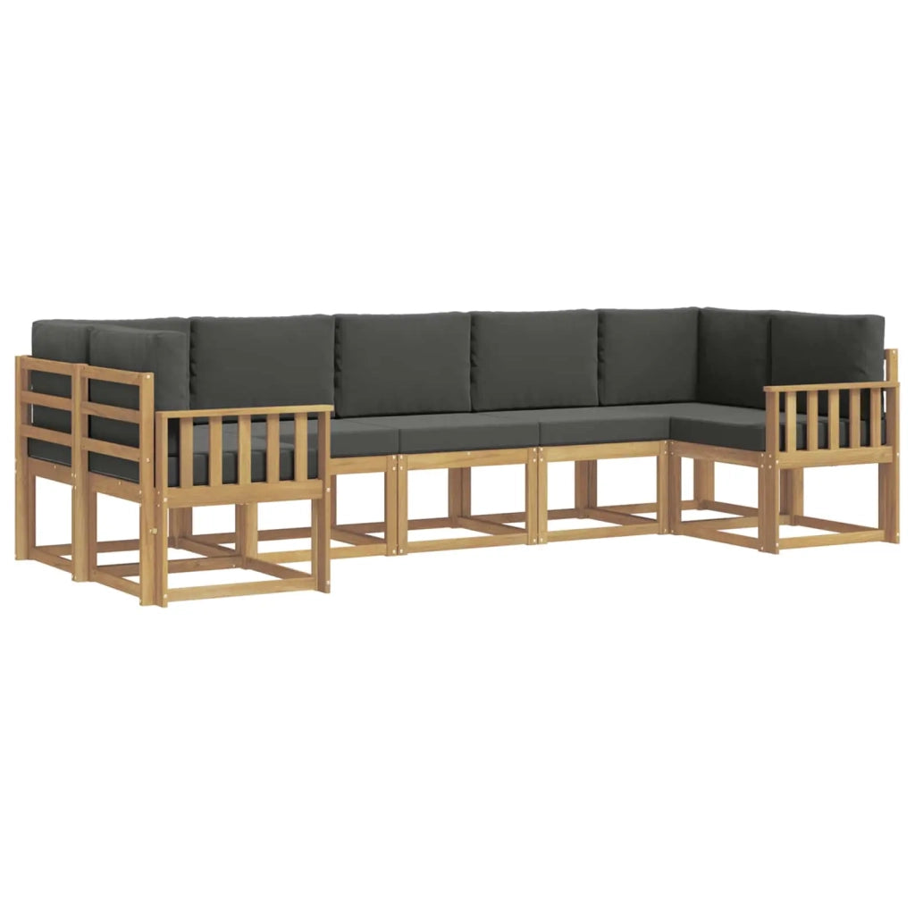 Set di divani da esterno con cuscino 7 pcs Bianco e Antracite