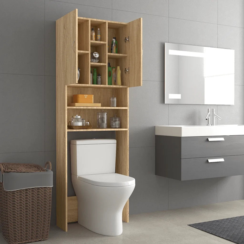 Mobile per Lavatrice Rovere Sonoma 64x25,5x190 cm CFW9081173