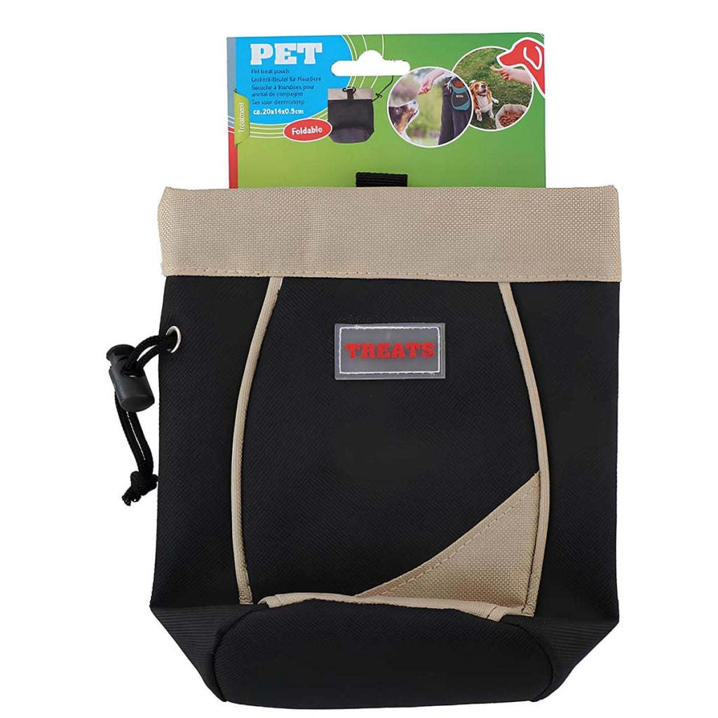 Porta snack per animali con cordino e clip di fissaggio Marrone Inny