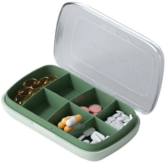Organizzatore di Pillule, Casella di Viaggio per Pillule, Pillule Push-Pull, Organizzatore di Medicinali Portatile