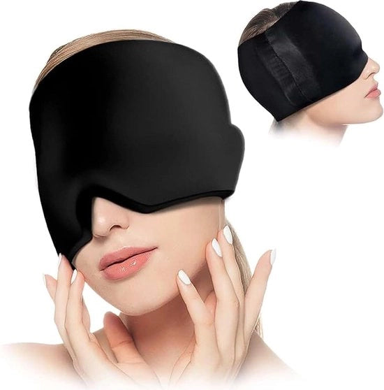 Iscrizione per il viso reutilizzabile per emicranie - riduce la nervosità e l'edema oculare - nero