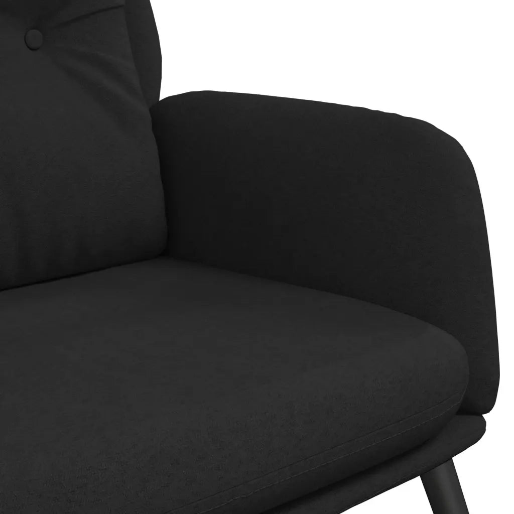 Poltrona Rilassante Nera in Similpelle Scamosciata cod mxl 15472