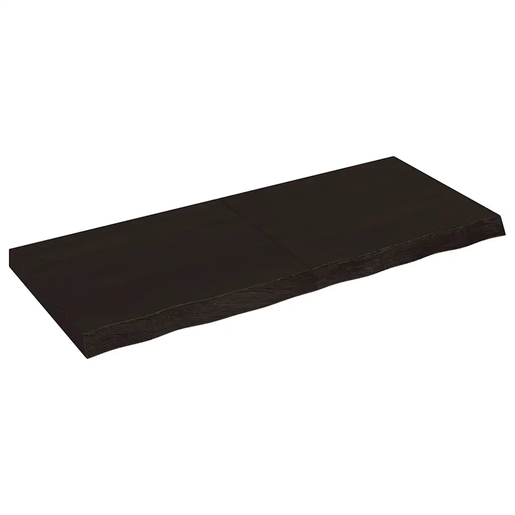 Piano Bagno Marrone Scuro 120x50x(2-6)cm Legno Trattatocod mxl 95892