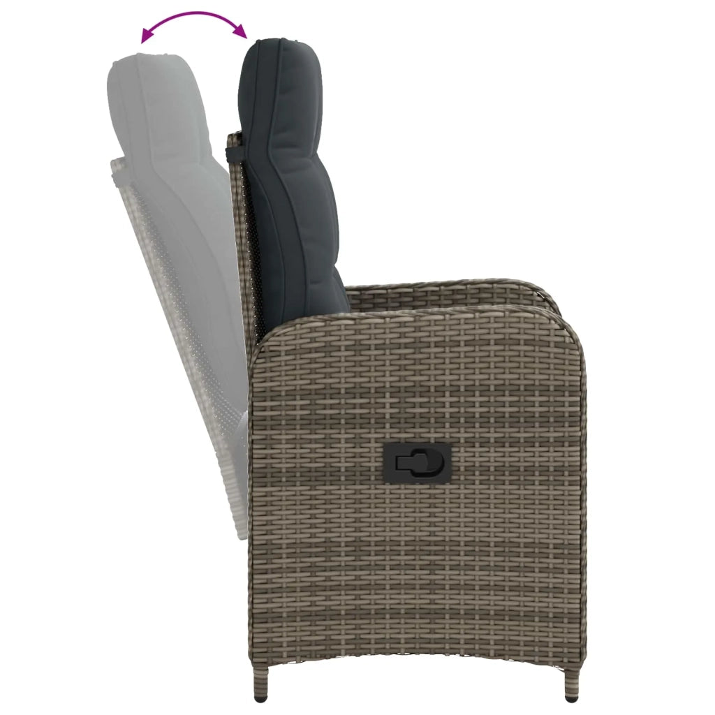 Set da pranzo per esterni 5 pz Grigio chiaro e grigio scuro 3422285