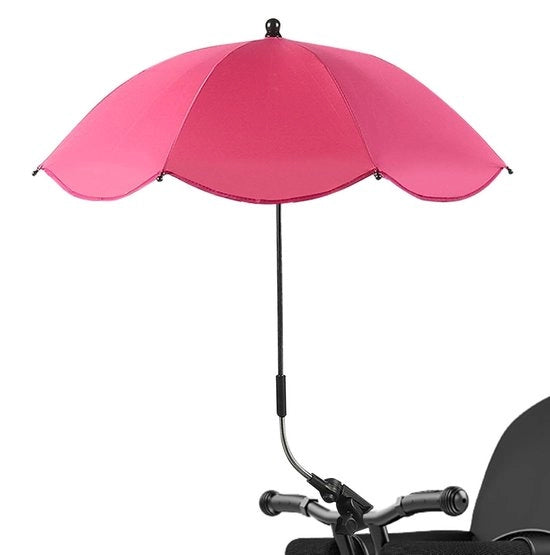 Parasole di protezione UV 360° regolabile per passeggini, ombrelloni da giardino e da spiaggia con supporto a 8 nervature.