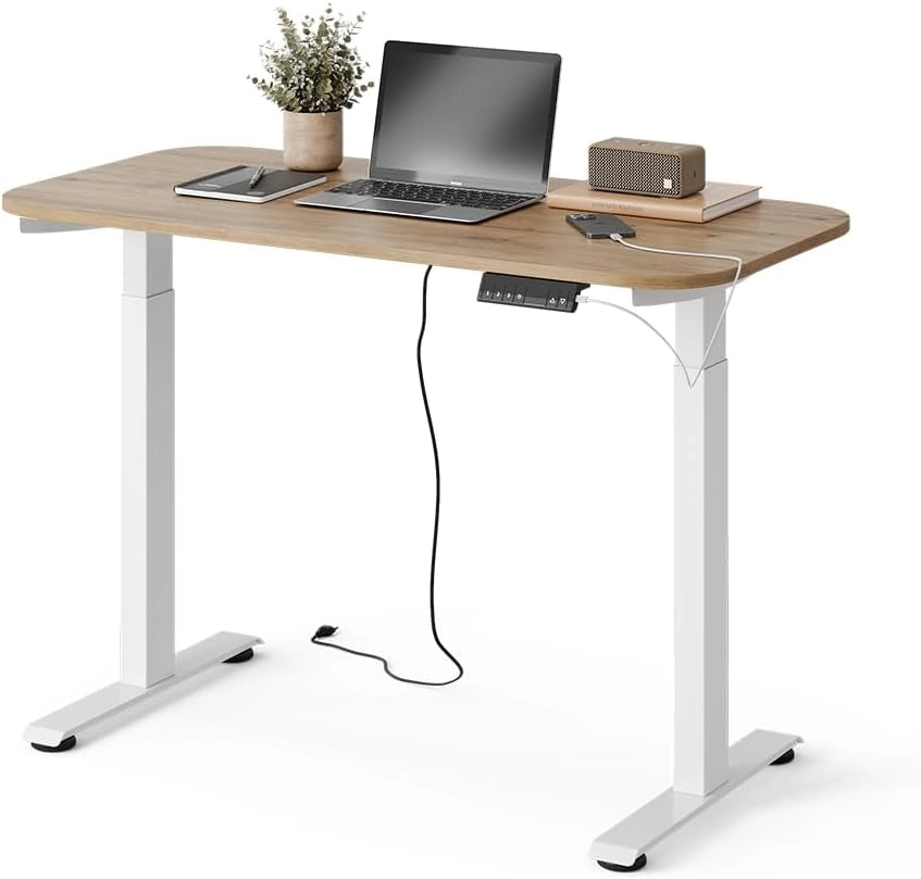 Gambe per tavolo Elevate, Bianco, 2 motori, adatto per superfici di lavoro regolabili in altezza nell'home office