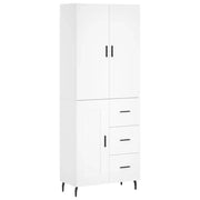 Credenza | Madia | Buffet da pranzo | Armadio da pranzo Bianca 69,5x34x180 cm in Legno Multistrato