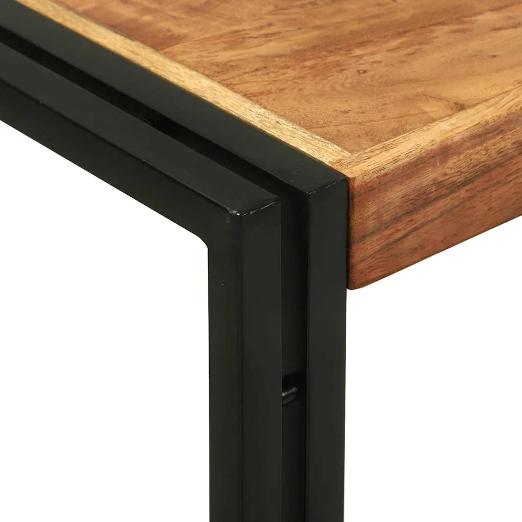 vidaXL Tavolo consolle 120 x 33 x 75 cm legno massello di acacia