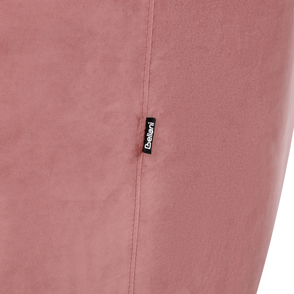 Divano velluto rosa glamour curvo stile retrò a 2 posti gambe metallo dorato