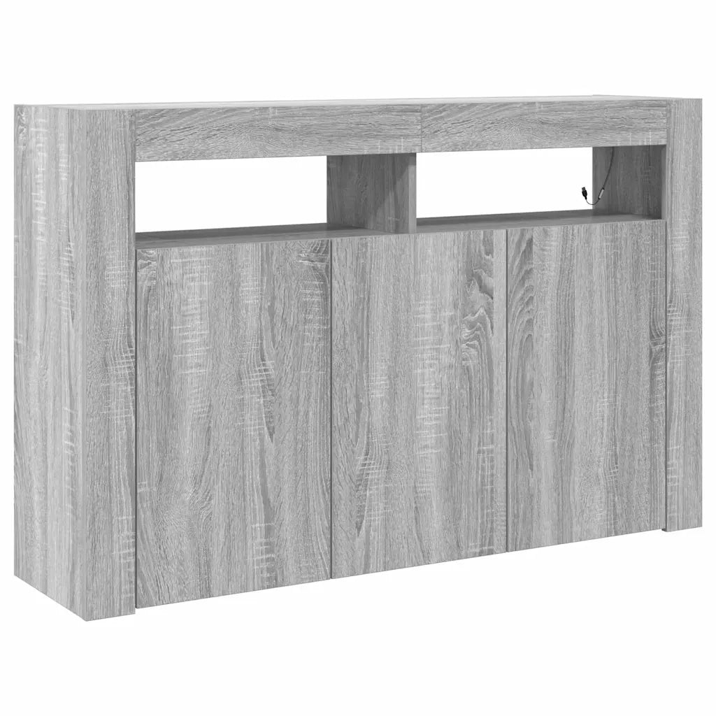 Credenza Grigio Sonoma 116 x 30 x 75 cm Legno multistrato 3333881