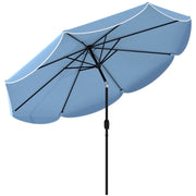Ombrellone da Giardino ¨C zephmum ¨C 3 Posizioni Regolabili, ?270 cm, Azzurro