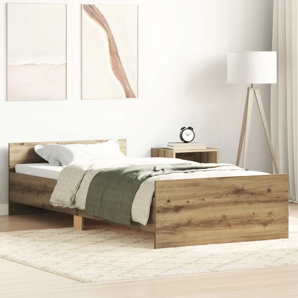 Struttura letto con testata-Giroletto Rovere Artigianale 80 x 200 cm 956383