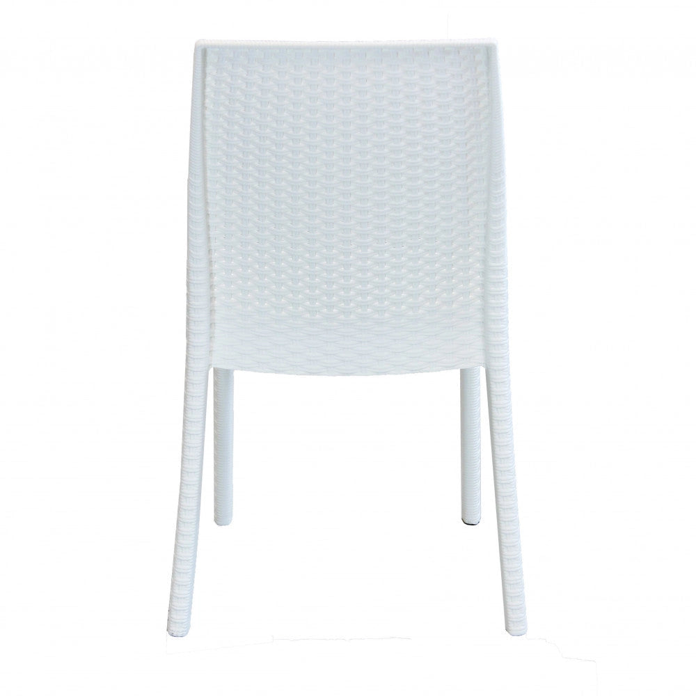 Sedia da Giardino Virginia 47x59x86 h cm in Wicker Bianco