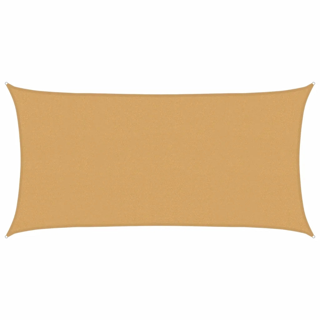 Vela Parasole | Telo Ombra | Vela da ombra 160 g/m2 Rettangolare Sabbia 2x4 m in HDPE
