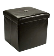 POUF CONTENITORE IMBOTTITO QUADRATO 40X40 CM COLORE MARRONE