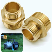 Adattore 1" NPT maschio x 3/4" maschio per tubi da giardino, connessione maschio senza perdite, ottone per pompe da pozzo superficiali, tubi da giardino, condotte idriche, condotte esterne (lotto da 2)