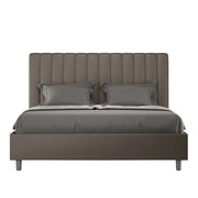 Letto Matrimoniale Francese 140x200 cm con Rete e Contenitore Agueda Cappuccino