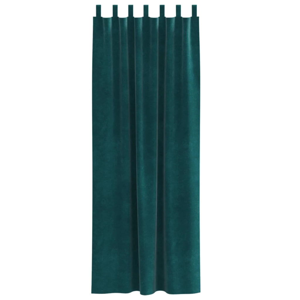 Tende oscuranti 2 pcs Verde Scuro 140 x 245 cm Velluto 4107221