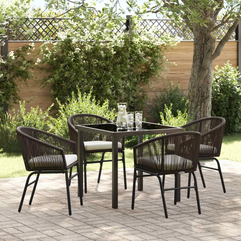 Set da Pranzo per Giardino 5 pcs Marrone 3379353