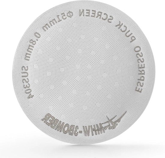 Filtro espresso metallico per portafilter 51 mm, 180 μm, rottura 08 mm, in acciaio inossidabile, riutilizzabile