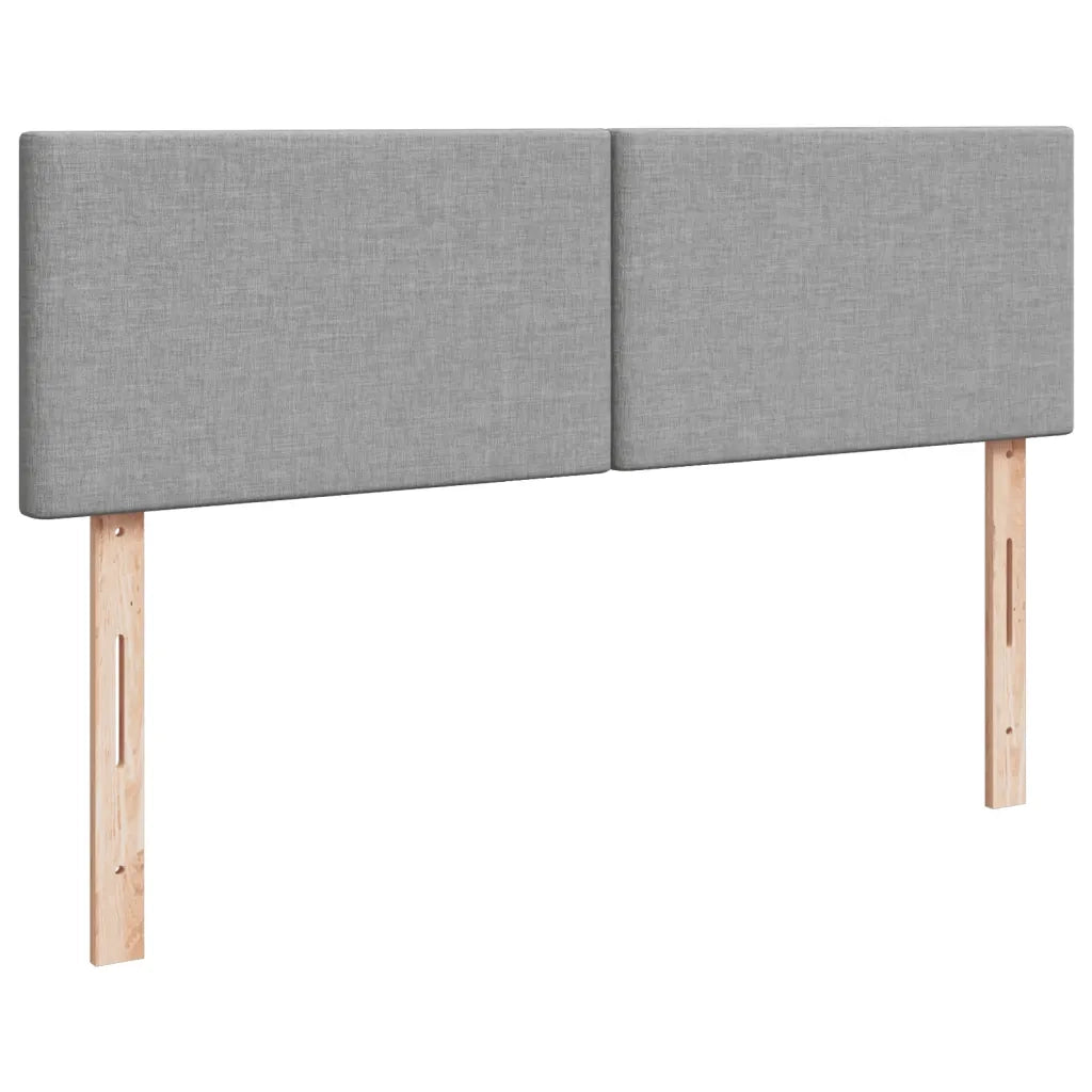 Giroletto a Molle con Materasso Grigio Chiaro160x200 cm Tessuto