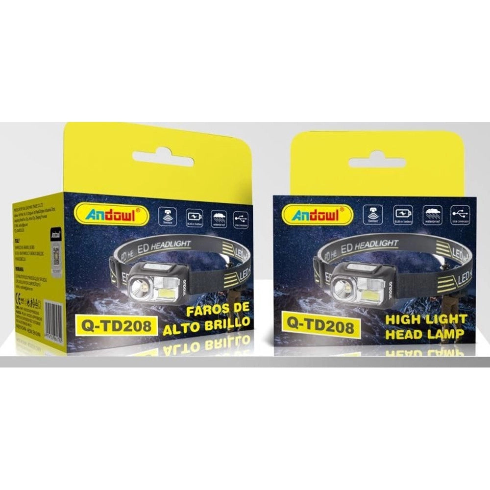 Trade Shop - Lampada Frontale A Led Ricaricabile Impermeabile Ad Alta Luminosità 400lm Q-td208 -