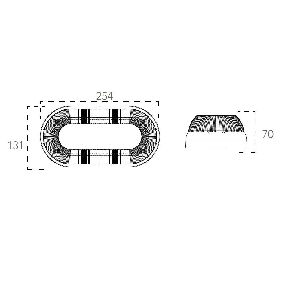 PLAFONIERA LED ISCHIA 20W 25X13XH7CM 4000K IP65.