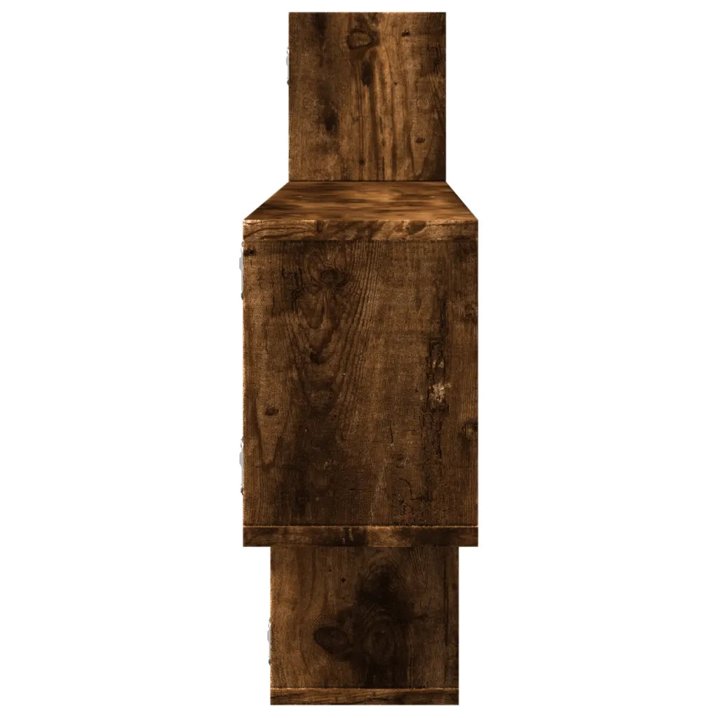 Mensola a Parete Rovere Fumo 167,5x18x68 cm in Truciolato 853321