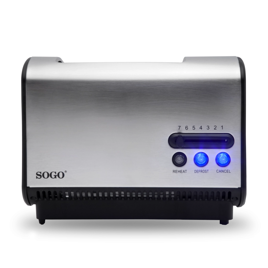Tostapane elettrico 2 fette con controllo temperatura, vassoio briciole removibile, corpo acciaio inox 850W - SOGO