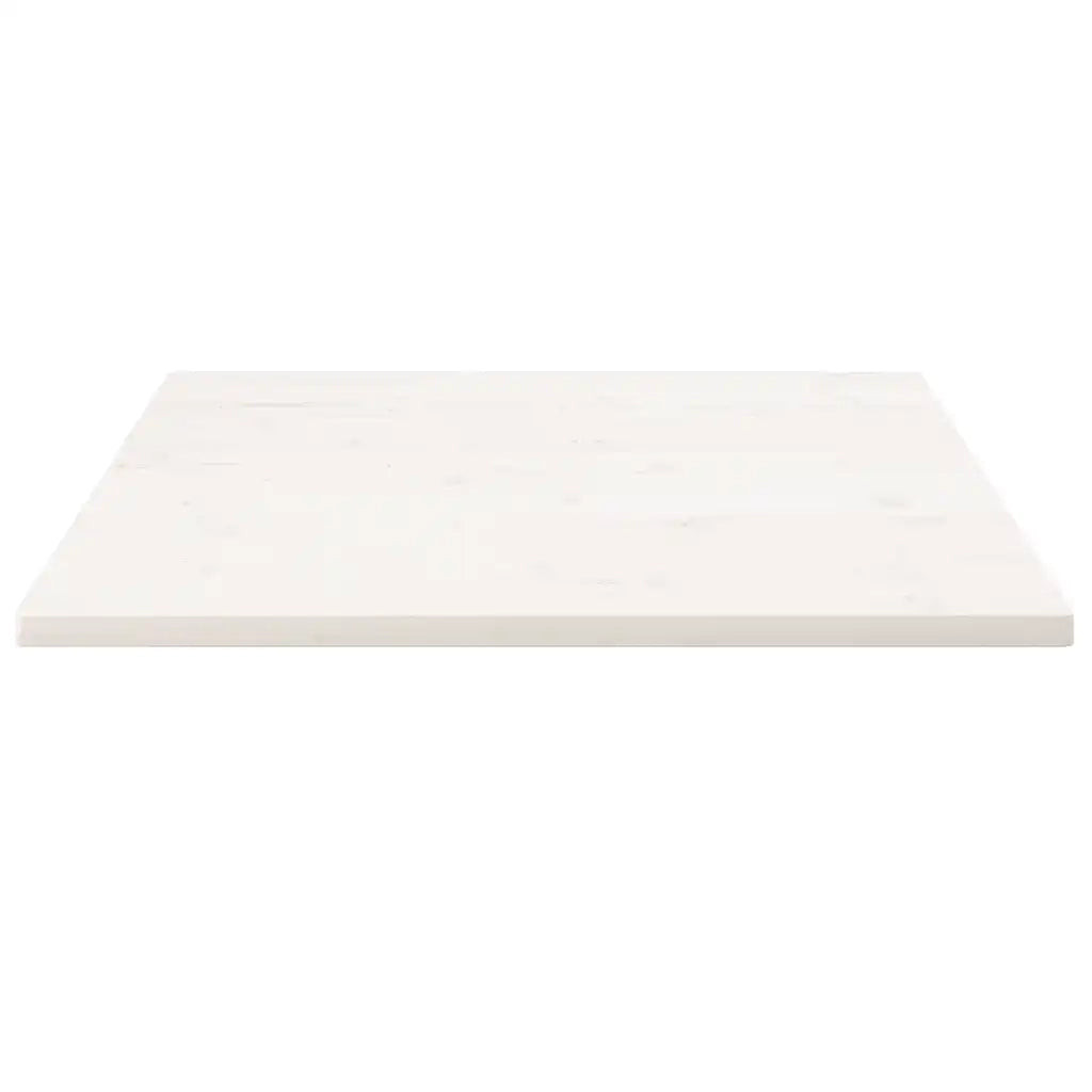 Piano Tavolo Bianco 70x70x2,5cm Legno Massello di Pino Quadrato